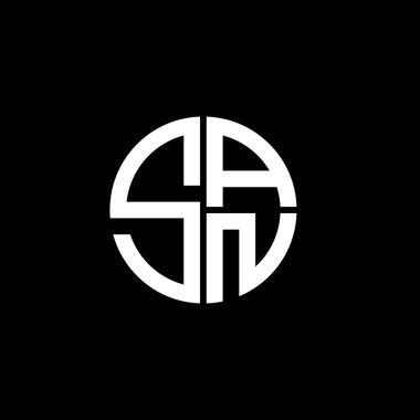 SAN logosu SAN simgesi SAN harfli minimalist daire düz modern soyut logo tasarımı
