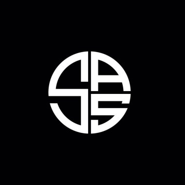 SAS logosu SAS simgesi SAS harfi minimalist daire düz modern soyut logo tasarımı