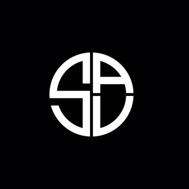SAV logosu SAV monogramı SAV harfi minimalist daire düz modern soyut logo tasarımı