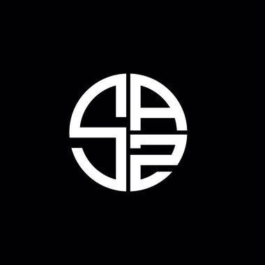 SAZ logosu SAZ simgesi SAZ harfli minimalist daire düz modern soyut logo tasarımı