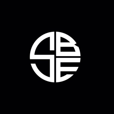 SBE logosu SBE simgesi SBE monogramı SBE harfi minimalist daire düz modern soyut logo tasarımı