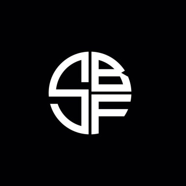 SBF logosu SBF monogramı SBF harfi minimalist daire düz modern logo tasarımı