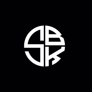 SBK logosu SBK simgesi SBK monogramı SBK harfi minimalist daire düz modern logo tasarımı