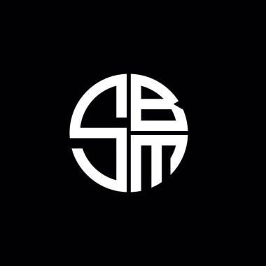 SBM logosu SBM simgesi SBM harfli minimalist daire düz modern soyut logo tasarımı