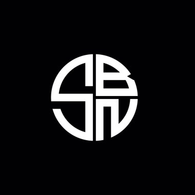 SBN logosu SBN simgesi SBN monogram SBN harf minimalist daire düz modern logo tasarımı