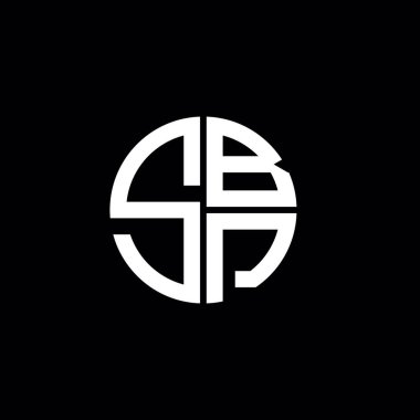 SBP logosu SBP monogramı SBP harfi minimalist daire düz modern soyut logo tasarımı