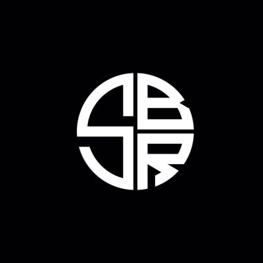 SBR logosu SBR monogramı SBR harfi minimalist daire düz modern logo tasarımı