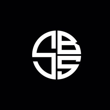 SBS logosu SBS monogramı SBS harfi minimalist daire düz modern soyut logo tasarımı