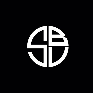 SBV logosu SBV simgesi SBV monogram SBV harf minimalist daire düz modern logo tasarımı