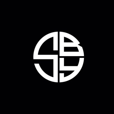 SBY logosu SBY monogramı SBY harfi minimalist daire düz modern soyut logo tasarımı