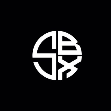 SBX logosu SBX simgesi SBX monogram SBX harf minimalist daire düz modern logo tasarımı