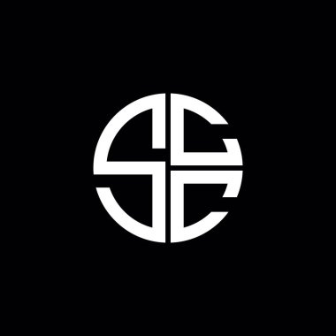 SCC logosu SCC monogramı SCC harfi minimalist daire düz modern soyut logo tasarımı