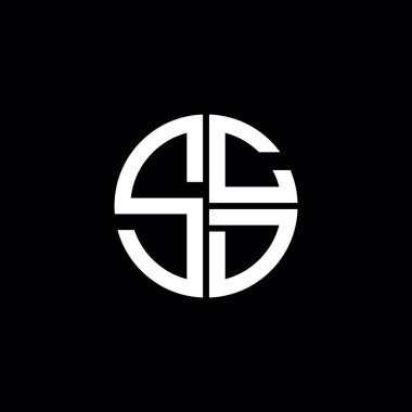 SCD logo SCD simgesi SCD monogram SCD harf minimalist Çember düz modern soyut logo tasarımı