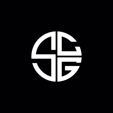 SCG logosu SCG monogramı SCG harfi minimalist daire düz modern soyut logo tasarımı