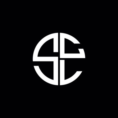 SCL logo SCL simgesi SCL monogram SCL harf minimalist daire düz modern soyut logo tasarımı