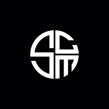 SCM logosu SCM başlığı SCM harfi minimalist daire düz modern soyut logo tasarımı
