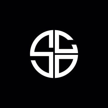 SCO logo SCO simgesi SCO monogramı SCO harfi minimalist daire düz modern soyut logo tasarımı