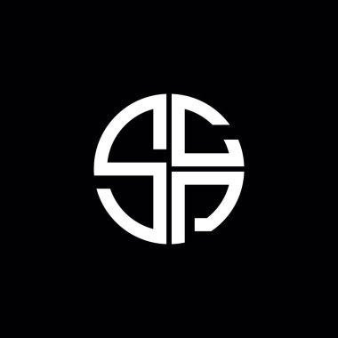 SCP logosu SCP monogramı SCP harfi minimalist daire düz modern soyut logo tasarımı