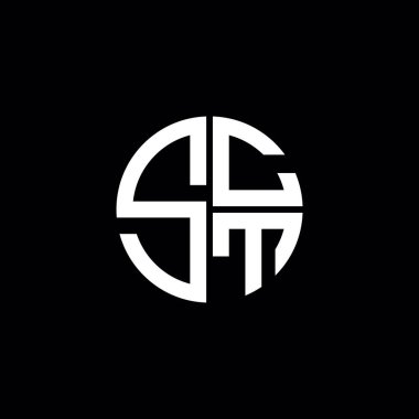 SCT logosu SCT monogramı SCT harfi minimalist daire düz modern soyut logo tasarımı