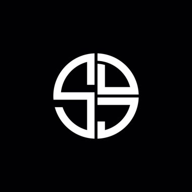SDJ logosu SDJ simgesi SDJ monogramı SDJ harfi minimalist daire düz modern soyut logo tasarımı