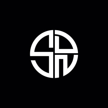 SDN logosu SDN simgesi SDN monogram SDN harf minimalist daire düz modern logo tasarımı