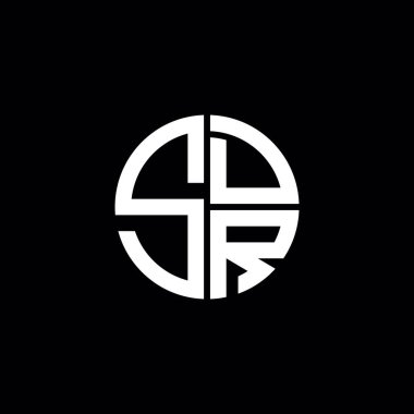 SDR logosu SDR monogramı SDR harfi minimalist daire düz modern logo tasarımı