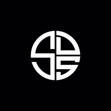 SDS logosu SDS monogramı SDS harfi minimalist daire düz modern soyut logo tasarımı