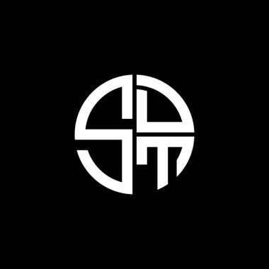 SDT logo SDT simgesi SDT monogram SDT harf minimalist daire düz modern logo tasarımı