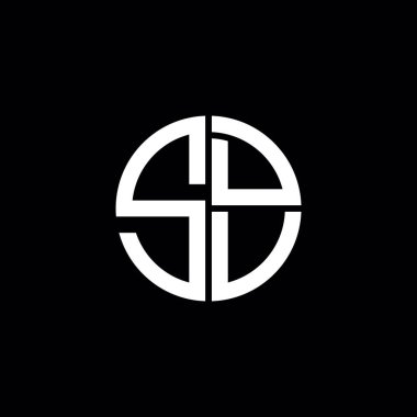 SDV logosu SDV simgesi SDV monogram SDV harf minimalist daire düz modern soyut logo tasarımı