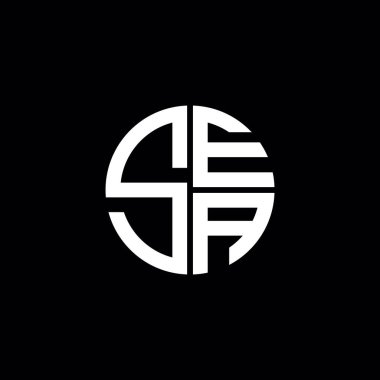 SEA logo SEA simgesi SEA monogramı SEA harfi minimalist daire düz modern soyut logo tasarımı