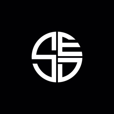 sed logosu sed monogram sed harf minimalist Daire düz modern logo tasarımı