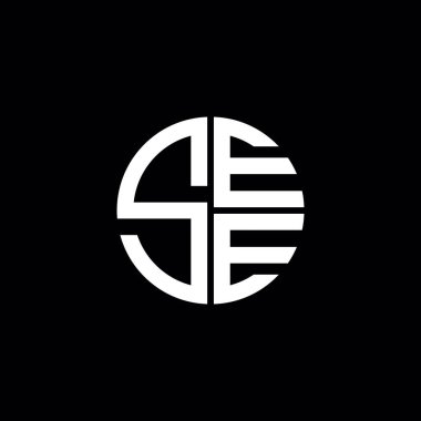 SEE logosu GDA monogramı SEE harfi minimalist Çember düz modern logo tasarımı
