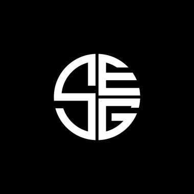 SEG logosu SEG simgesi SEG monogramı SEG harfi minimalist Çember düz benzersiz modern soyut logo tasarımı