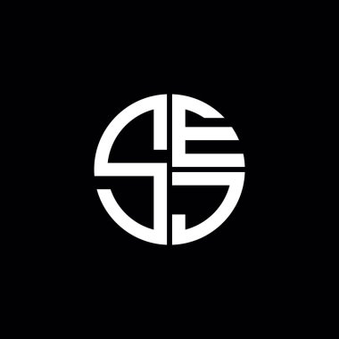 SEJ logosu SEJ simgesi SEJ monogramı SEJ harfi minimalist Circle düz modern soyut logo tasarımı