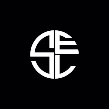 SEL logo SEL simgesi SEL monogram SEL harf minimalist daire düz modern soyut logo tasarımı