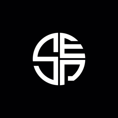 SEP logosu SEP simgesi SEP monogramı SEP harfi minimalist Çember düz modern soyut logo tasarımı