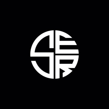 SER logo SER simgesi SER monogram SER harf minimalist daire düz modern soyut logo tasarımı