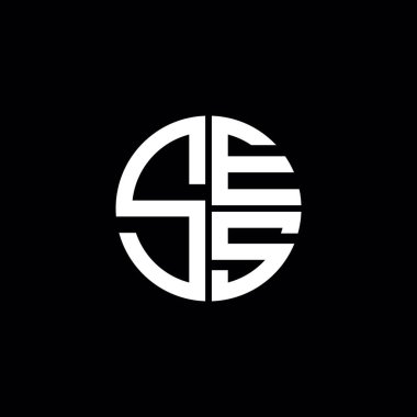 SES logosu SES simgesi SES monogramı SES harfi minimalist daire düz modern soyut logo tasarımı