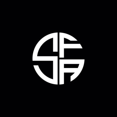 SFA logosu SFA monogramı SFA harfi minimalist daire düz modern soyut logo tasarımı