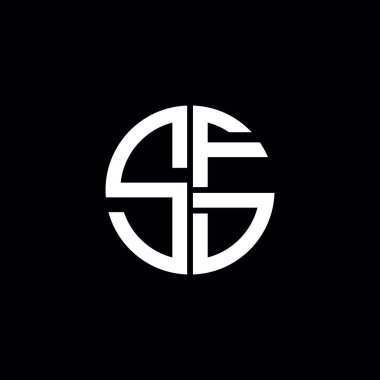 SFD logosu SFD simgesi SFD monogram SFD harf minimalist daire düz modern logo tasarımı