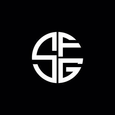 SFG logosu SFG simgesi SFG monogramı SFG harfi minimalist daire düz modern soyut logo tasarımı