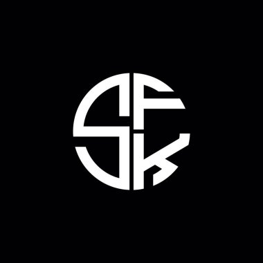 SFK logosu SFK simgesi SFK monogramı SFK harfi minimalist daire düz modern logo tasarımı