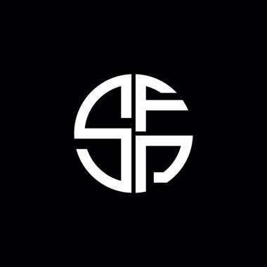 SFP logosu SFP simgesi SFP harfli minimalist daire düz modern logo tasarımı