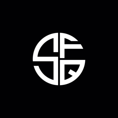 SFQ logosu SFQ simgesi SFQ monogram SFQ harfi minimalist daire düz modern soyut logo tasarımı