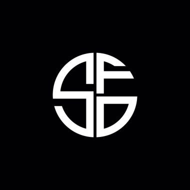 SFO logosu SFO simgesi SFO harfleri minimalist daire düz modern soyut logo tasarımı