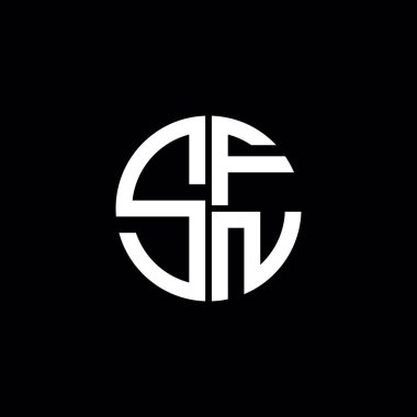 SFN logosu SFN simgesi SFN monogramı SFN harfi minimalist daire düz modern soyut logo tasarımı