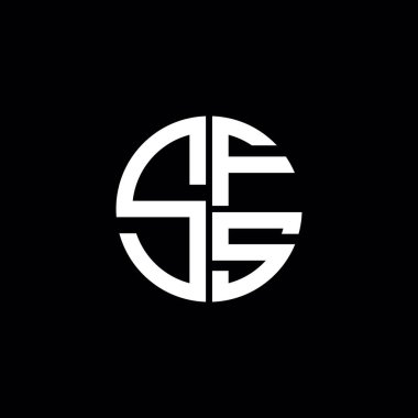 SFS logosu SFS simgesi SFS monogram SFS harfi minimalist daire düz modern logo tasarımı