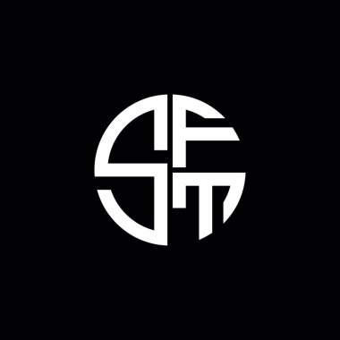 SFT logosu SFT monogramı SFT harfi minimalist daire düz modern logo tasarımı