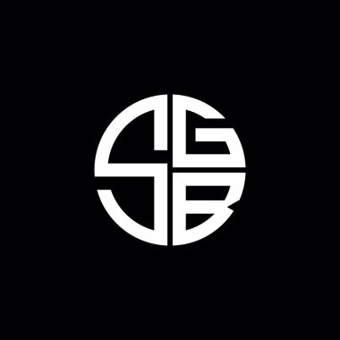 SGB logosu SGB simgesi SGB harfi minimalist daire düz modern soyut logo tasarımı