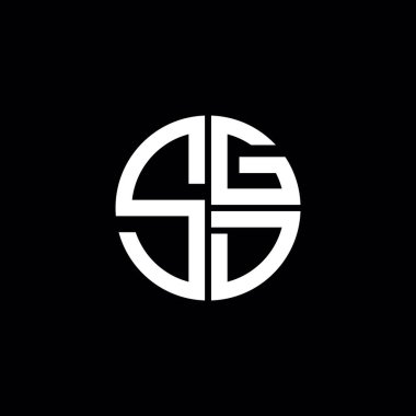 SGD logosu SGD simgesi SGD monogram SGD harf minimalist daire düz modern logo tasarımı